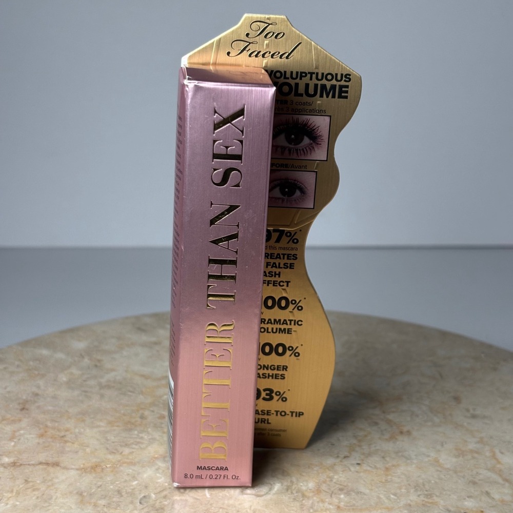 Too Faced Better Than Sex Mascara 0.27oz Black Volumizing Full Size NIB